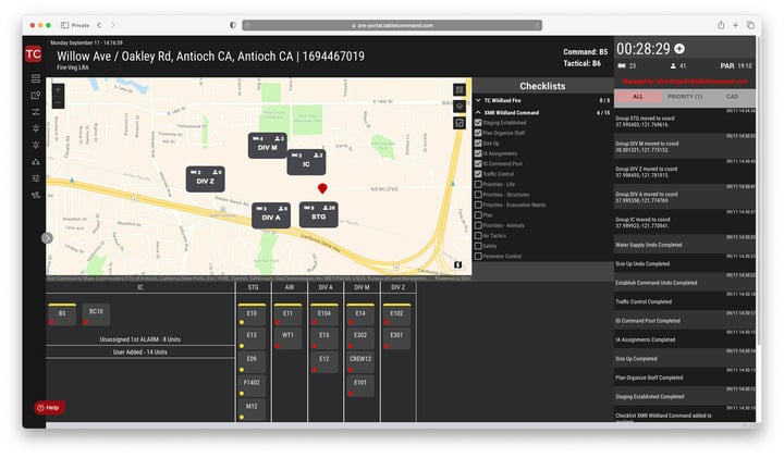 Tablet Command Web Portal - ESRI User Maps